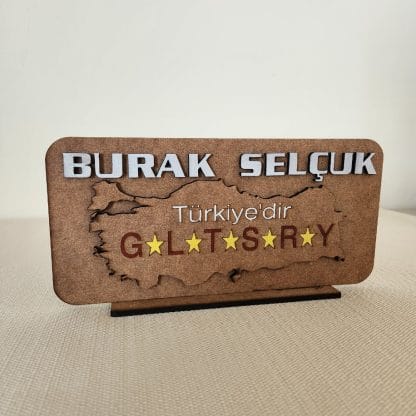 Türkiye'dir Galatasaray Beş Yıldızlı Kabartmalı İsimlik#sanaozel - Görsel 2