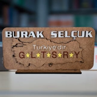 Türkiye'dir Galatasaray Beş Yıldızlı Kabartmalı İsimlik#sanaozel