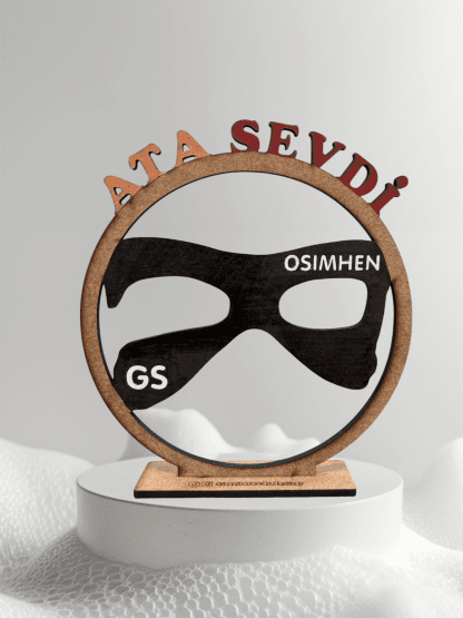 Kişiye Özel Ahşap Osimhen Maskesi